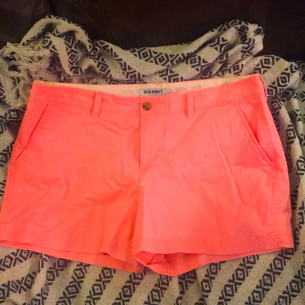 ☀️OLD NAVY Neon Shorts Pink Orange Coral 14